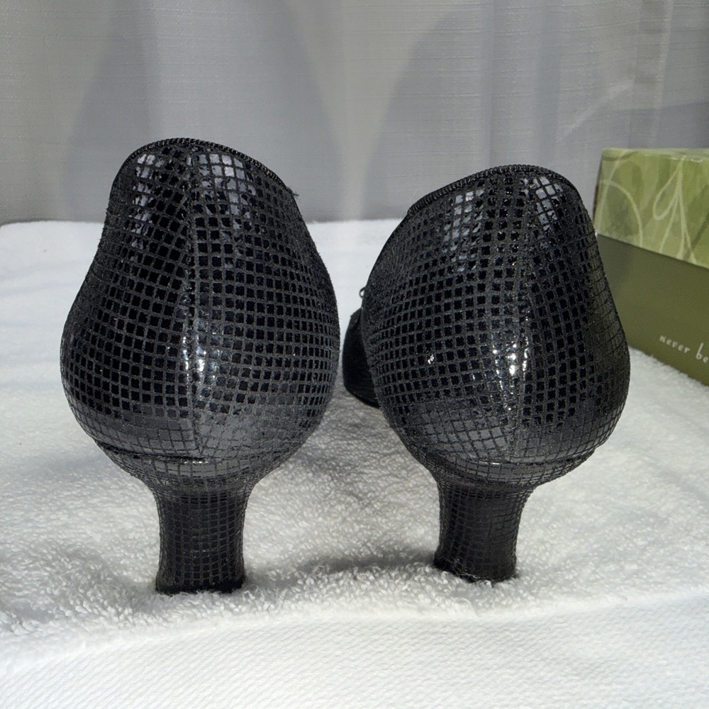 J Renee heels Shoes Pumps Black Sz 6.5 In Box Posey Style Leather Upper GUC - Picture 6 of 8